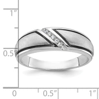 IBGoodman 14k White Gold Polished/Satin Men's Ring Mounting