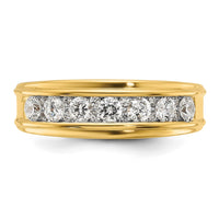 14k 1ct Lab Grown Diamond VS/SI+ G+ Comp Polished Men's Ring