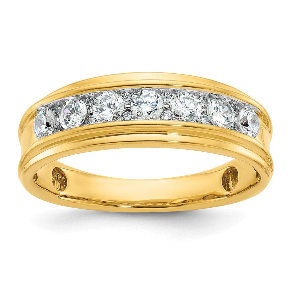 14k 1ct Lab Grown Diamond VS/SI+ G+ Comp Polished Men's Ring