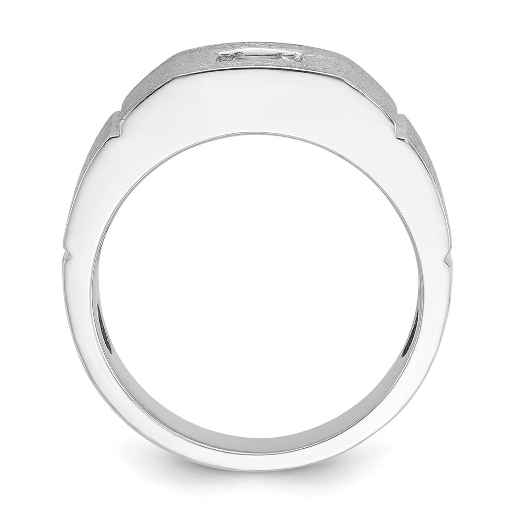 14k White Gold 5/8 ct Lab Grown Diamond VS/SI+ G+ Complete Men's Ring