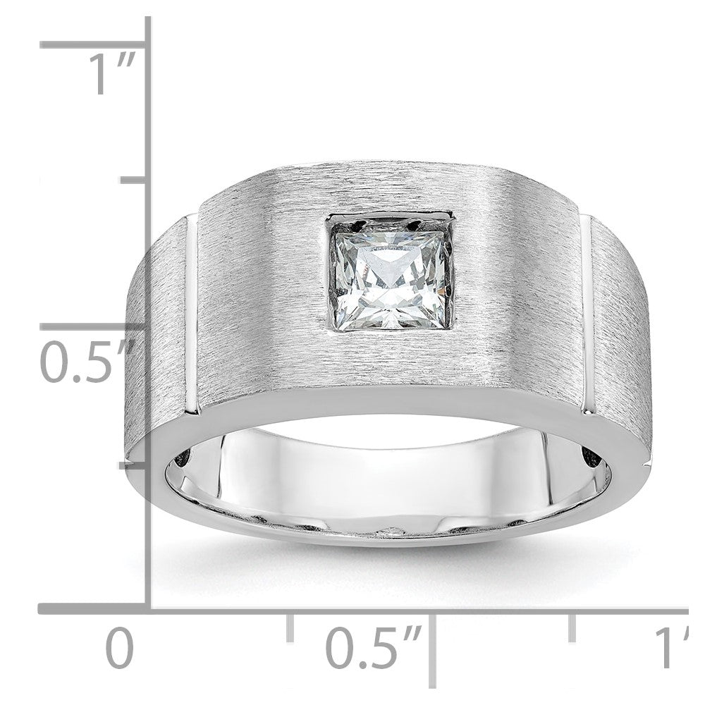 14k White Gold 5/8 ct Lab Grown Diamond VS/SI+ G+ Complete Men's Ring