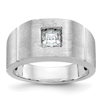 14k White Gold 5/8 ct Lab Grown Diamond VS/SI+ G+ Complete Men's Ring