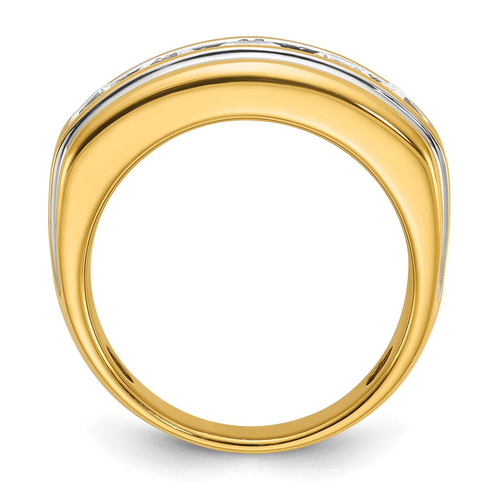 14k w/ White RH 3 ct Lab Grown Diamond VS/SI+ G+ Complete Men's Ring