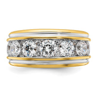 14k w/ White RH 3 ct Lab Grown Diamond VS/SI+ G+ Complete Men's Ring