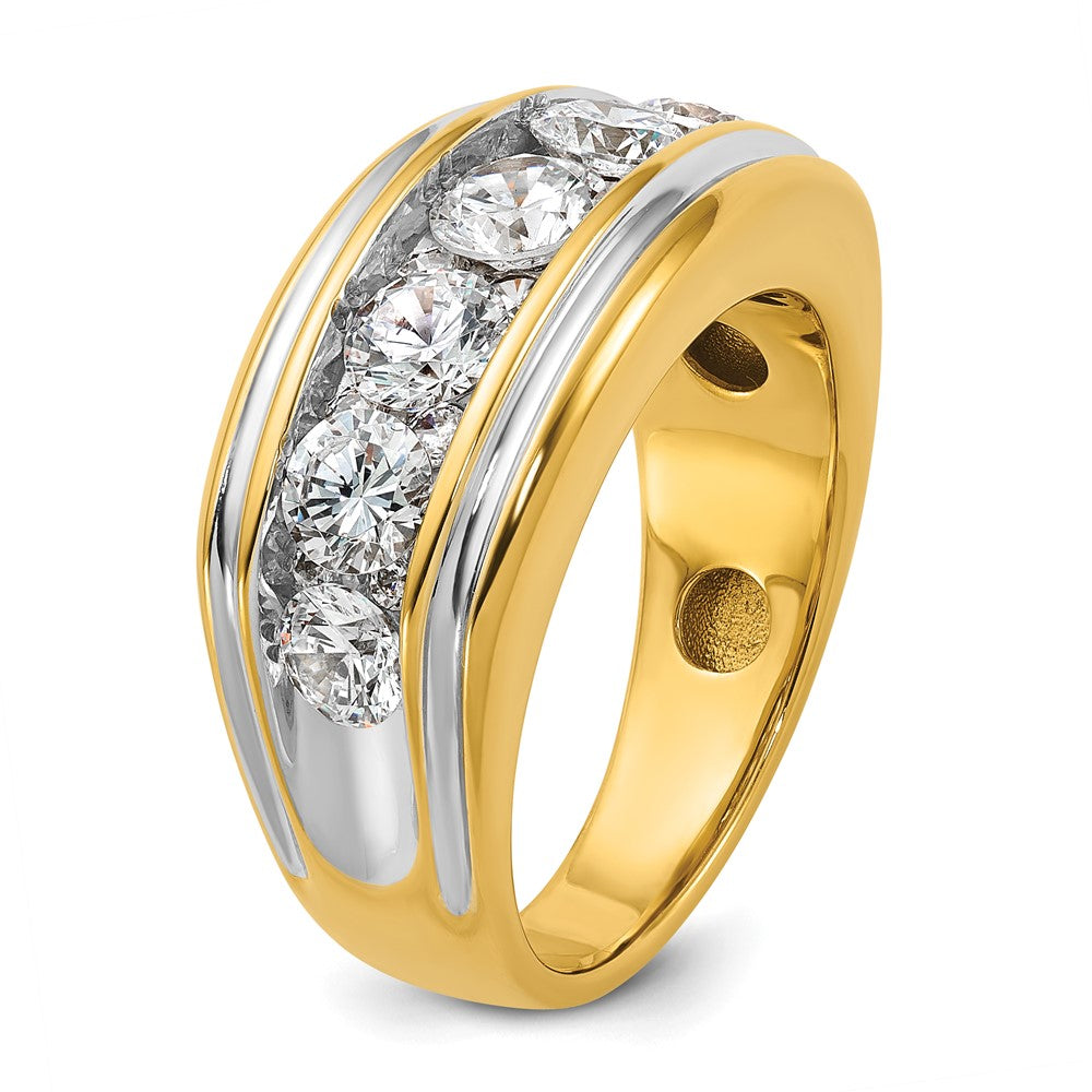 14k w/ White RH 3 ct Lab Grown Diamond VS/SI+ G+ Complete Men's Ring