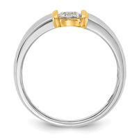 IBGoodman 14ktt 1/2ct Lab Grown Dia VS/SI+ G+ Comp Men's Wedding Band