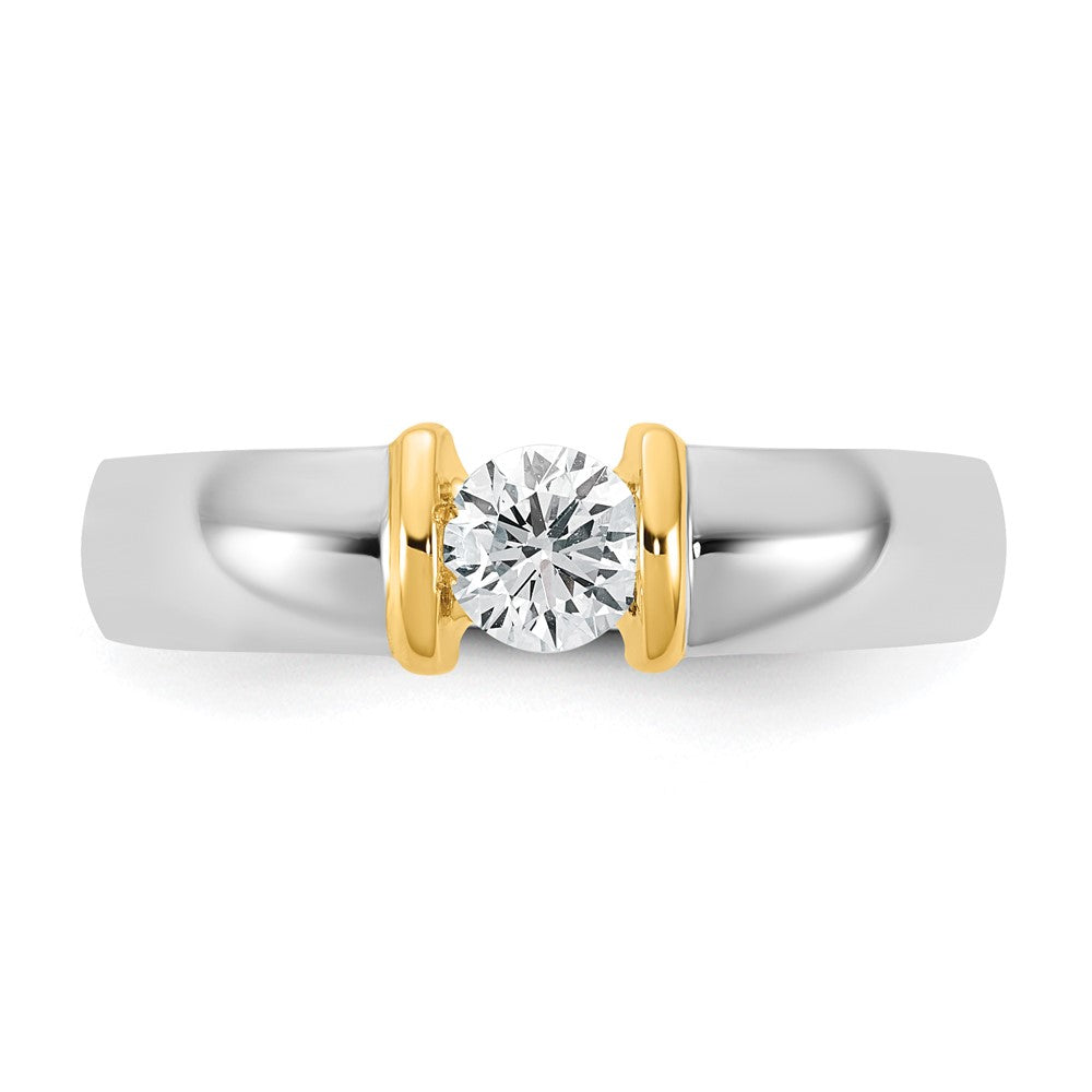 IBGoodman 14ktt 1/2ct Lab Grown Dia VS/SI+ G+ Comp Men's Wedding Band