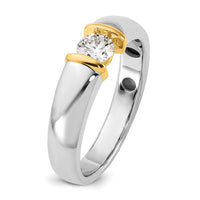 IBGoodman 14ktt 1/2ct Lab Grown Dia VS/SI+ G+ Comp Men's Wedding Band