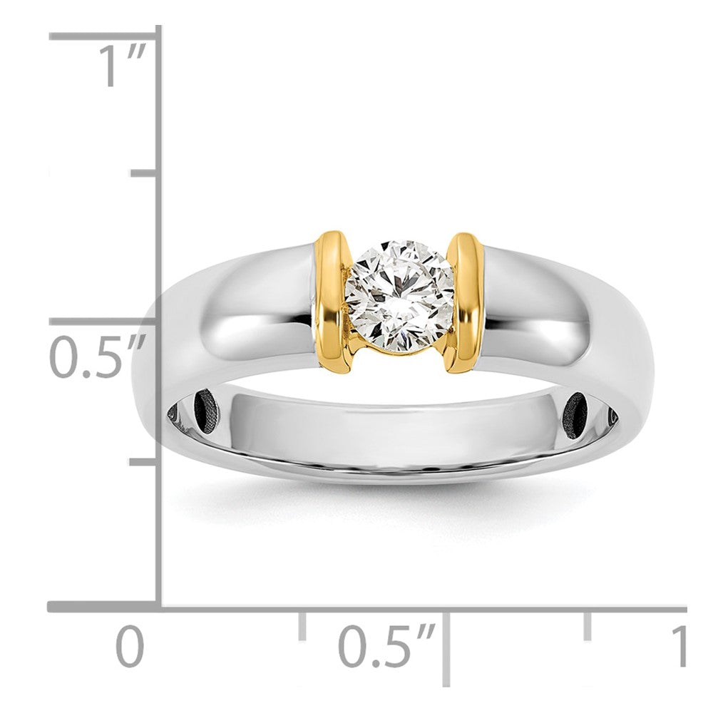 IBGoodman 14ktt 1/2ct Lab Grown Dia VS/SI+ G+ Comp Men's Wedding Band