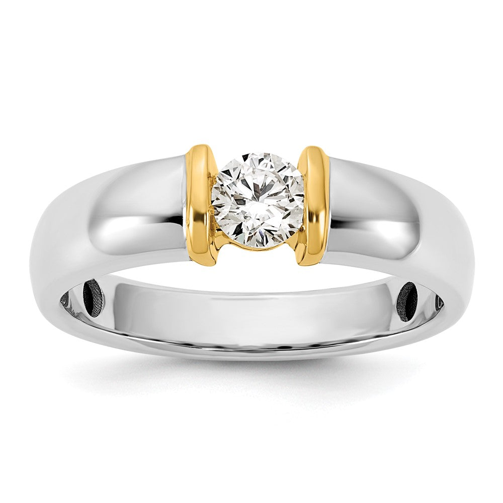 IBGoodman 14ktt 1/2ct Lab Grown Dia VS/SI+ G+ Comp Men's Wedding Band