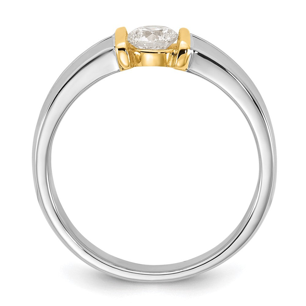 IBGoodman 14ktt 1/2ct Lab Grown Dia VS/SI+ G+ Comp Men's Wedding Band