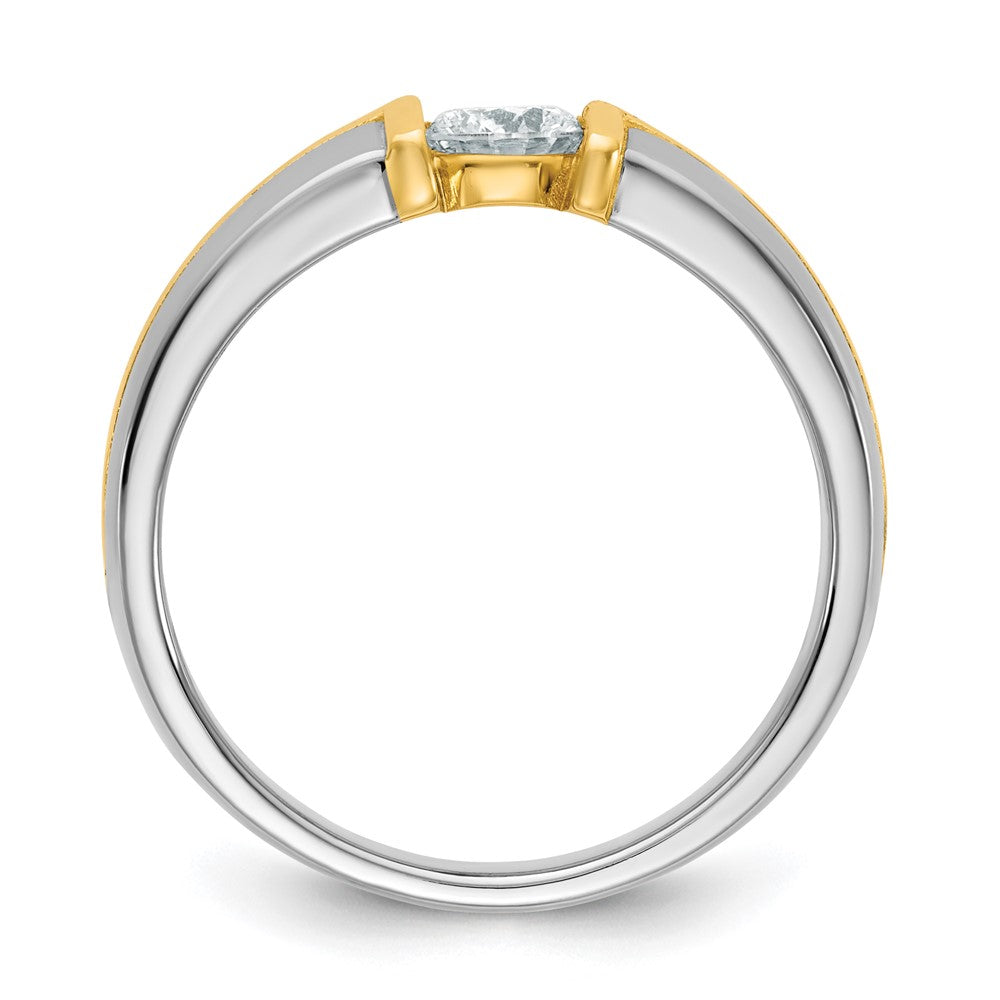 IBGoodman 14ktt 1/2ct Lab Grown Dia VS/SI+ G+ Comp Men's Wedding Band