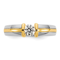 IBGoodman 14ktt 1/2ct Lab Grown Dia VS/SI+ G+ Comp Men's Wedding Band