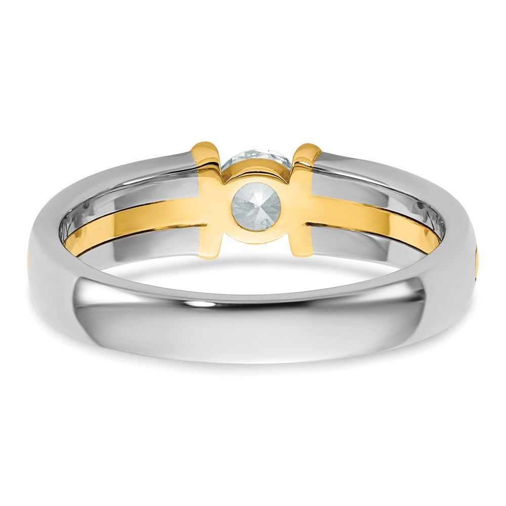 IBGoodman 14ktt 1/2ct Lab Grown Dia VS/SI+ G+ Comp Men's Wedding Band