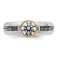 IBGoodman 14k Two-Tone Men's Wedding Band Mounting