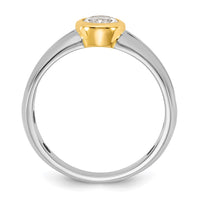 14k Two-Tone 1ct Lab Grown Diamond VS/SI+ G+ Comp Men's Wedding Band