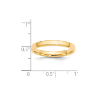 14KY 3mm Bevel Edge Comfort Fit Band Size 11