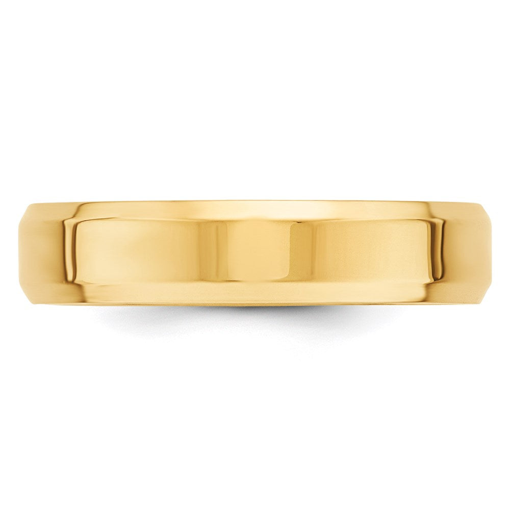 14KY 5mm Bevel Edge Comfort Fit Band Size 5.5