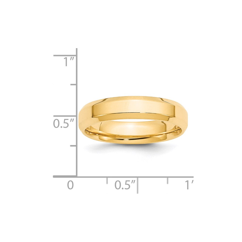 14KY 5mm Bevel Edge Comfort Fit Band Size 13