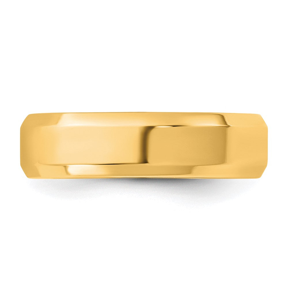 10KY 5.5mm Bevel Edge Comfort Fit Band Size 10.5
