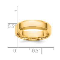 14KY 5.5mm Bevel Edge Comfort Fit Band Size 6.5