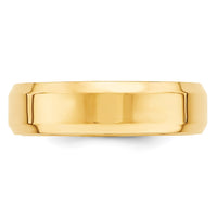 14KY 6mm Bevel Edge Comfort Fit Band Size 14