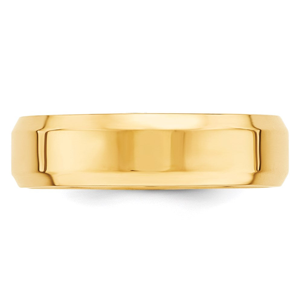 14KY 6mm Bevel Edge Comfort Fit Band Size 13.5