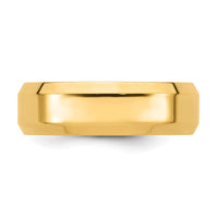 14KY 7mm Bevel Edge Comfort Fit Band Size 13