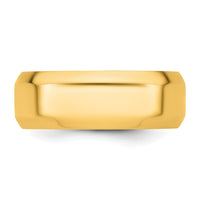 14KY 8mm Bevel Edge Comfort Fit Band Size 9
