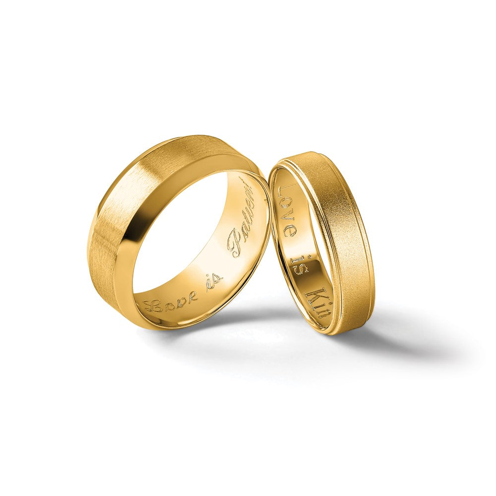 14KY 8mm Bevel Edge Comfort Fit Band Size 11