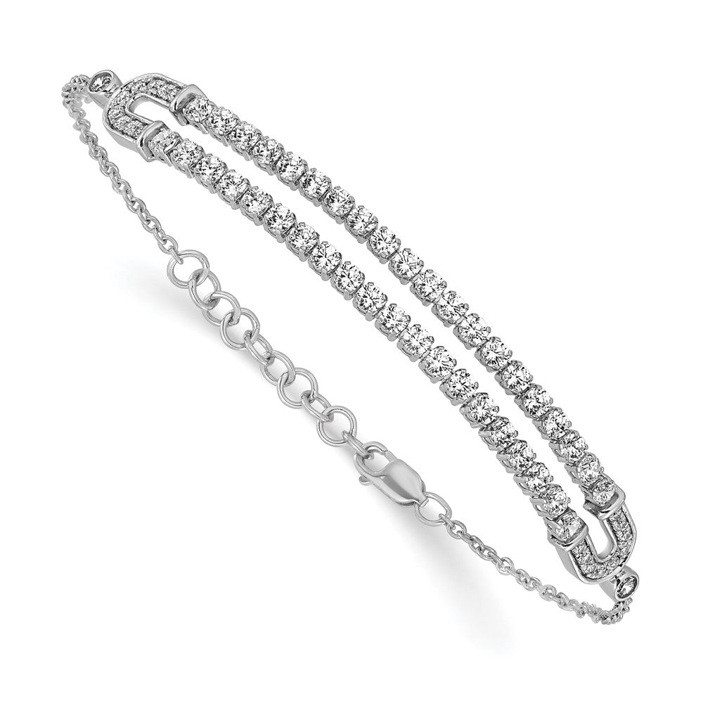 14kw 2 ct Lab Grown Diamond VS/SI+ G+ Comp 6.5in w/ 1in ext Bracelet
