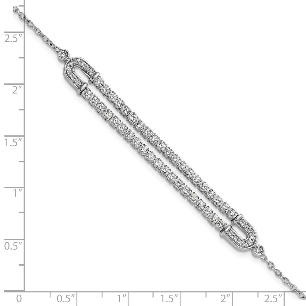 14kw 2 ct Lab Grown Diamond VS/SI+ G+ Comp 6.5in w/ 1in ext Bracelet