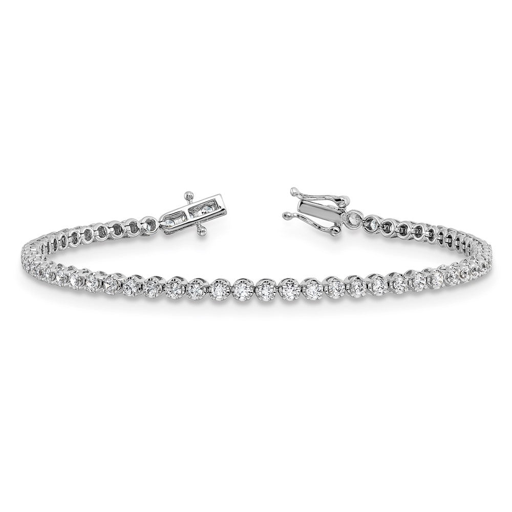 14k 2ct Lab Grown Dia VS/SI+ G+ Comp Round Tennis Bracelet