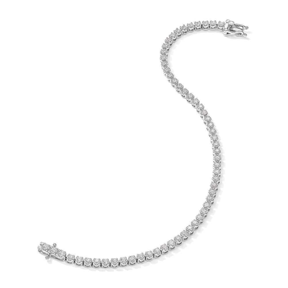 14k 2ct Lab Grown Dia VS/SI+ G+ Comp Round Tennis Bracelet