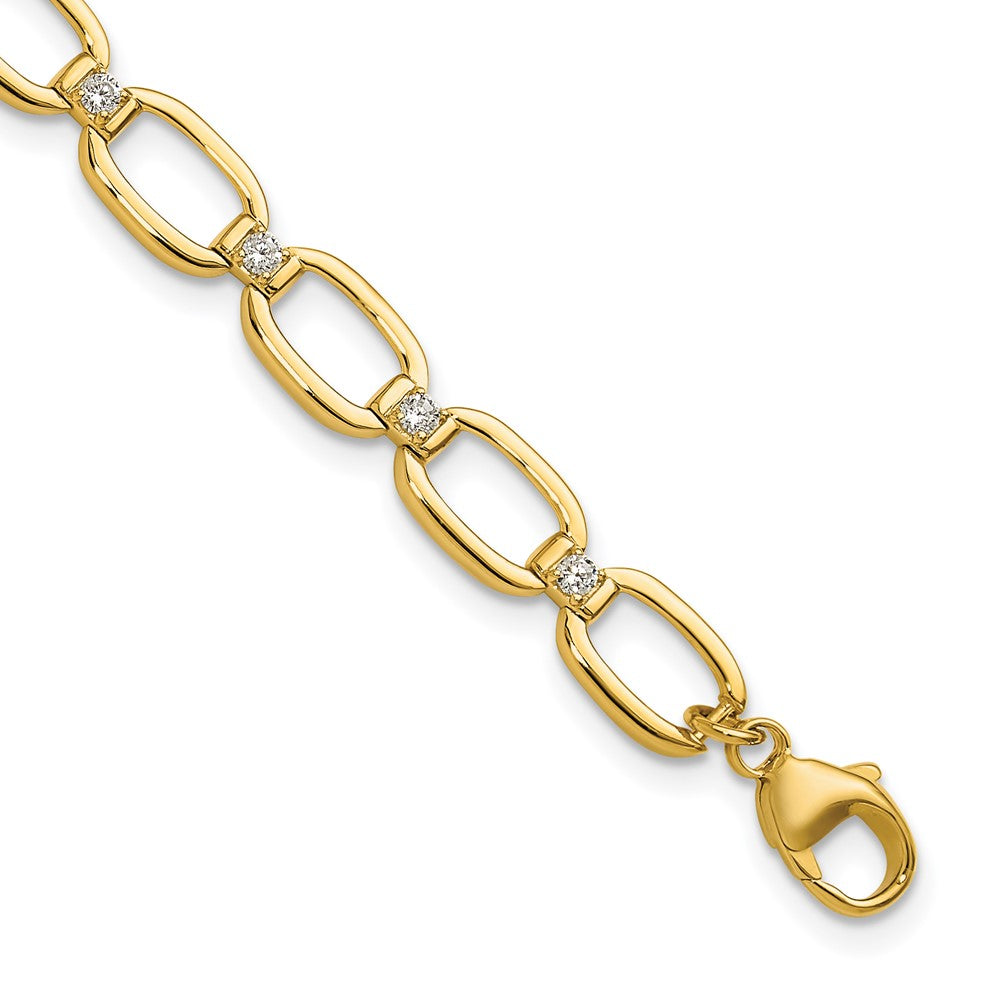 14k 1/2ct Lab Grown Dia VS/SI+ G+ Comp Link 6.75 in w/ .25in ext Bracelet