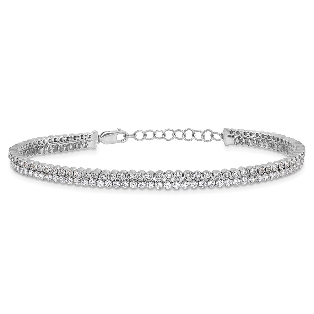 14kw 2 7/8 ct Lab Grown Dia VS/SI+ G+ Comp  7.25in w/ 1in ext Bracelet