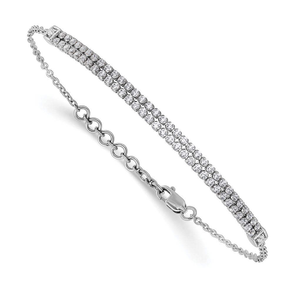 14kw 1 ct Lab Grown Dia VS/SI+ G+ Comp 6.5in w/ 1in ext Bracelet