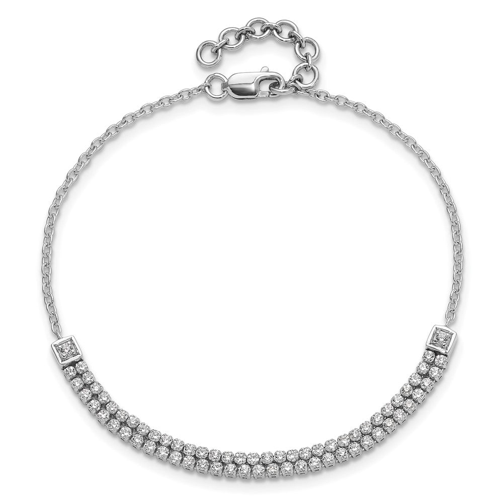 14kw 1 ct Lab Grown Dia VS/SI+ G+ Comp 6.5in w/ 1in ext Bracelet