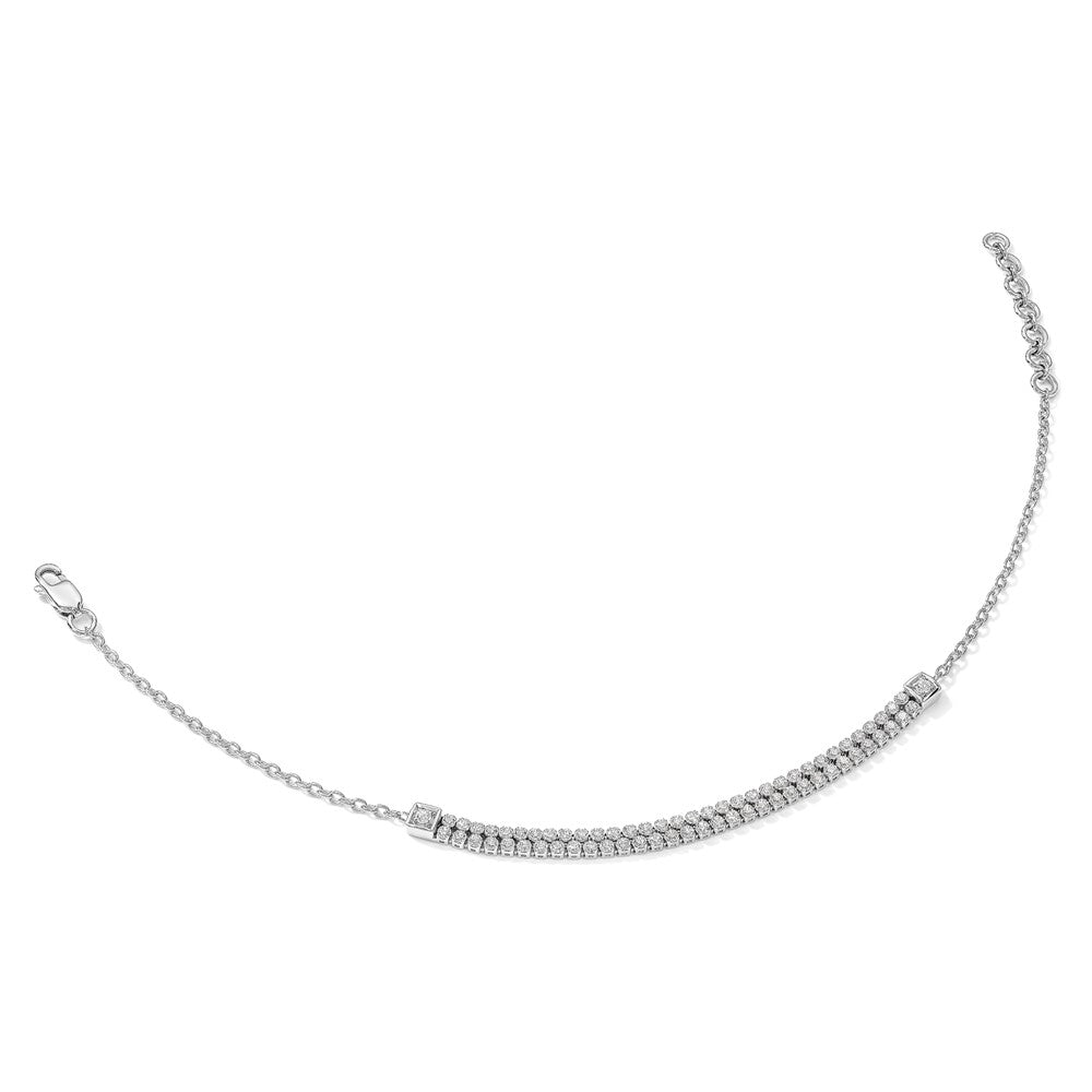 14kw 1 ct Lab Grown Dia VS/SI+ G+ Comp 6.5in w/ 1in ext Bracelet