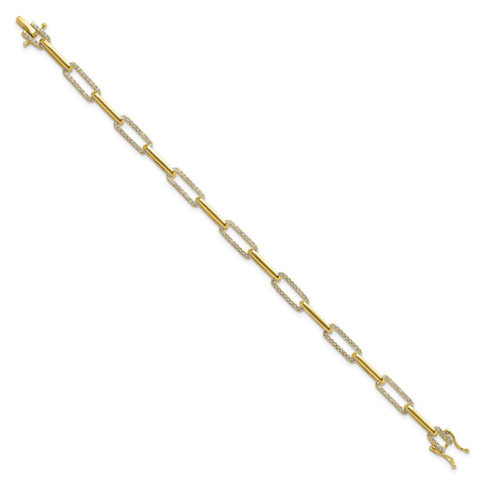 14k 1 3/8ct Lab Grown Dia VS/SI+ G+ Comp Fashion Link Bracelet