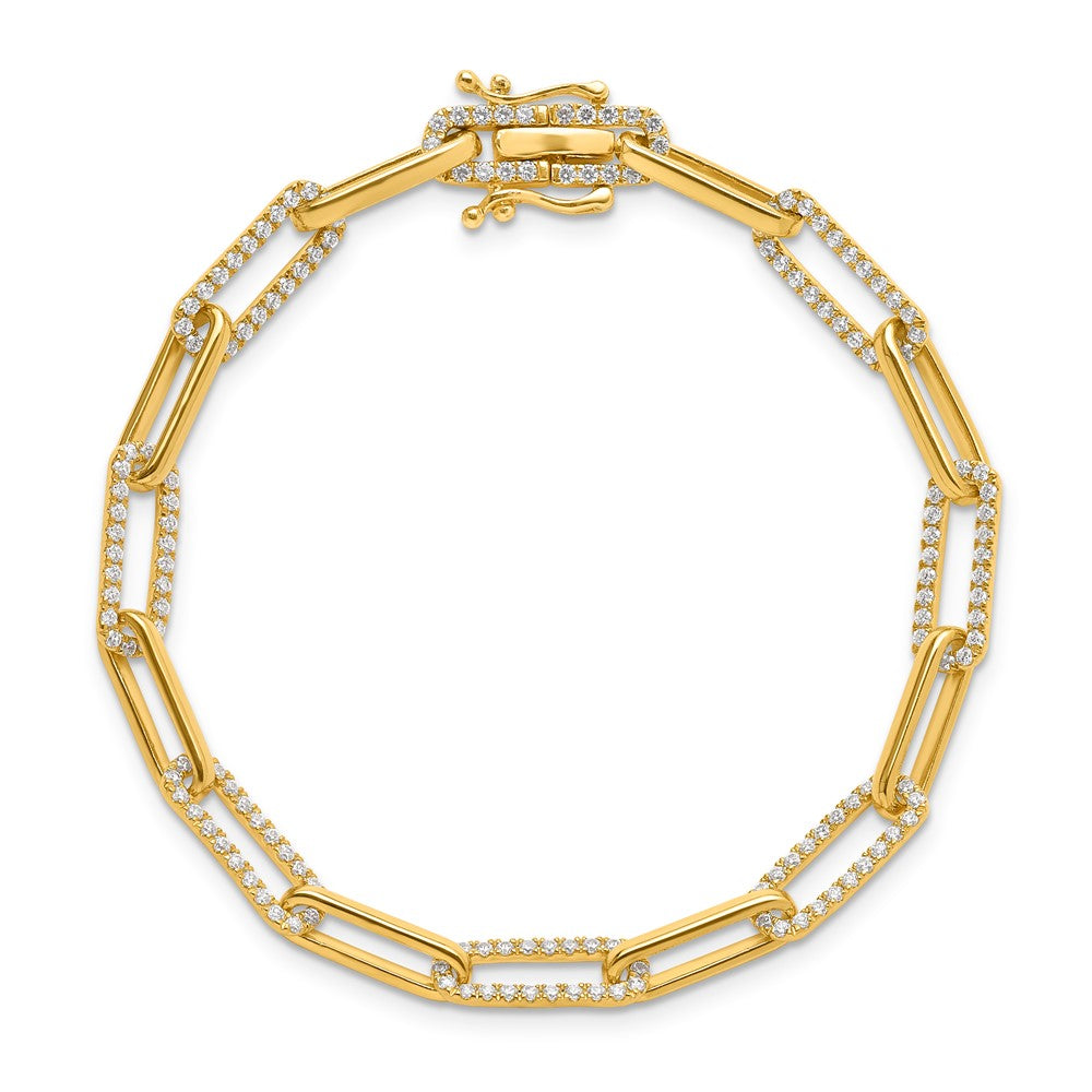 14k 1 3/8ct Lab Grown Dia VS/SI+ G+ Comp Fashion Link Bracelet