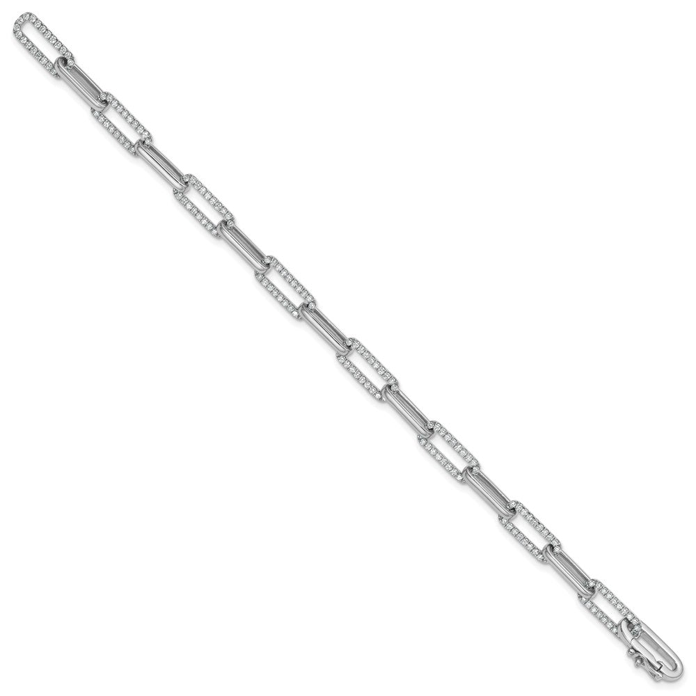14kw 1 3/8ct Lab Grown Dia VS/SI+ G+ Comp Fashion Link Bracelet