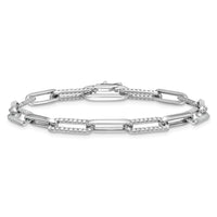 14kw 1 3/8ct Lab Grown Dia VS/SI+ G+ Comp Fashion Link Bracelet