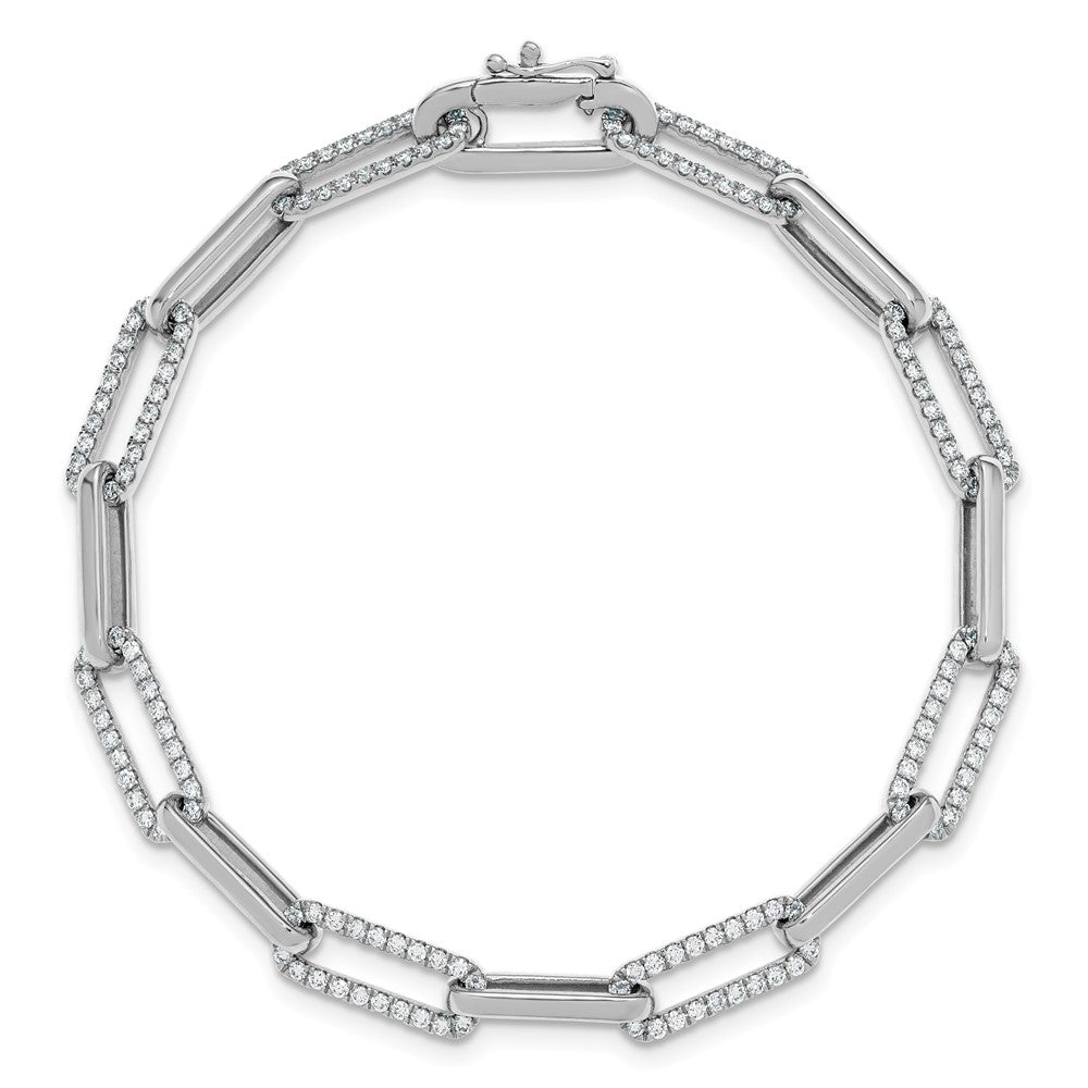 14kw 1 3/8ct Lab Grown Dia VS/SI+ G+ Comp Fashion Link Bracelet
