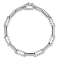 14kw 1 3/8ct Lab Grown Dia VS/SI+ G+ Comp Fashion Link Bracelet