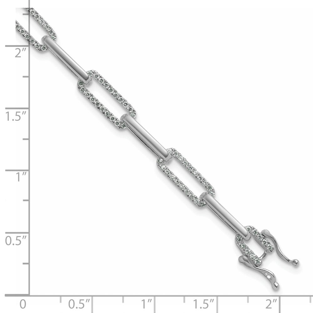 14kw 1 3/8ct Lab Grown Dia VS/SI+ G+ Comp Fashion Link Bracelet