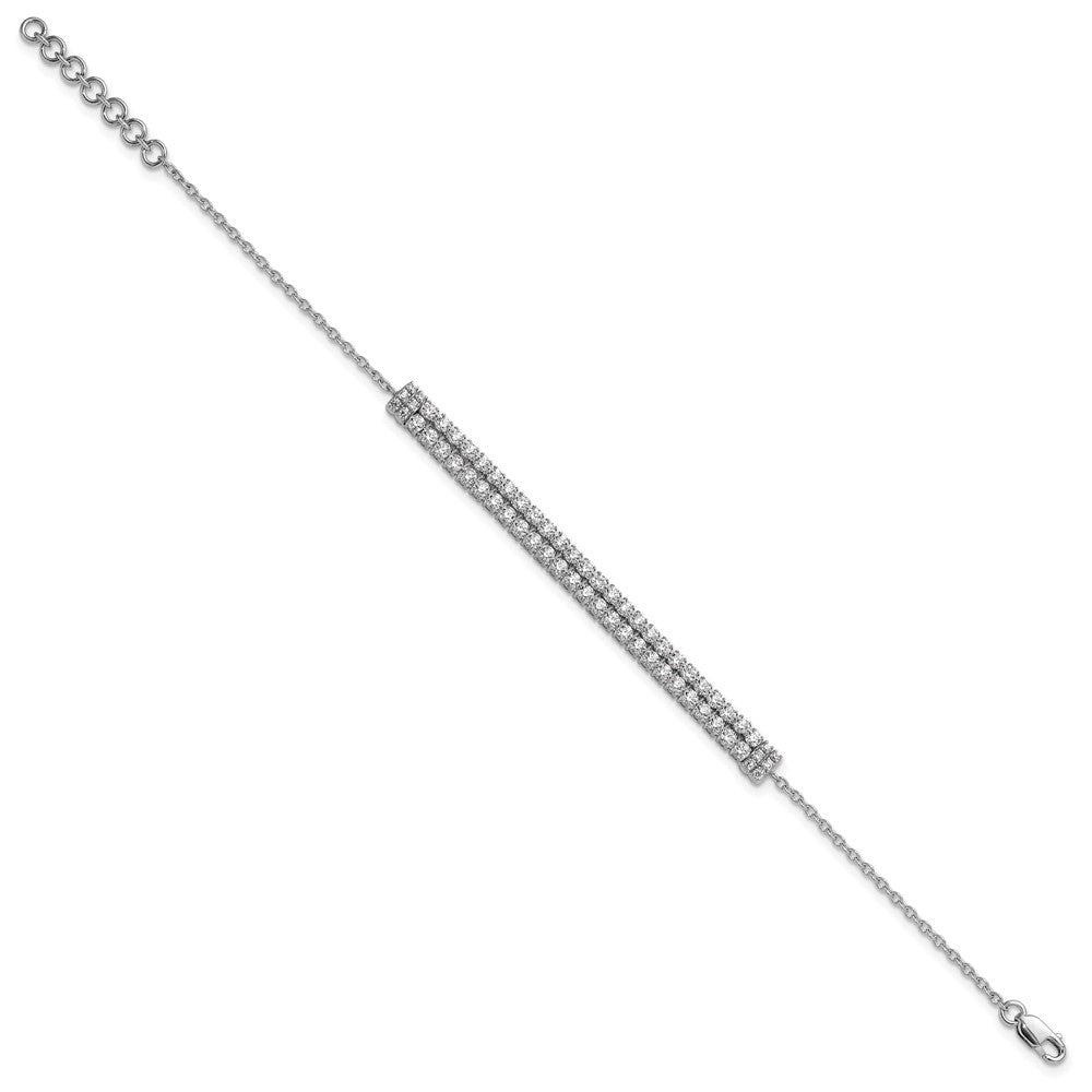 14kw 2 3/8 ct Lab Grown Dia VS/SI+ G+ Comp 6.5in w/ 1in ext Bracelet