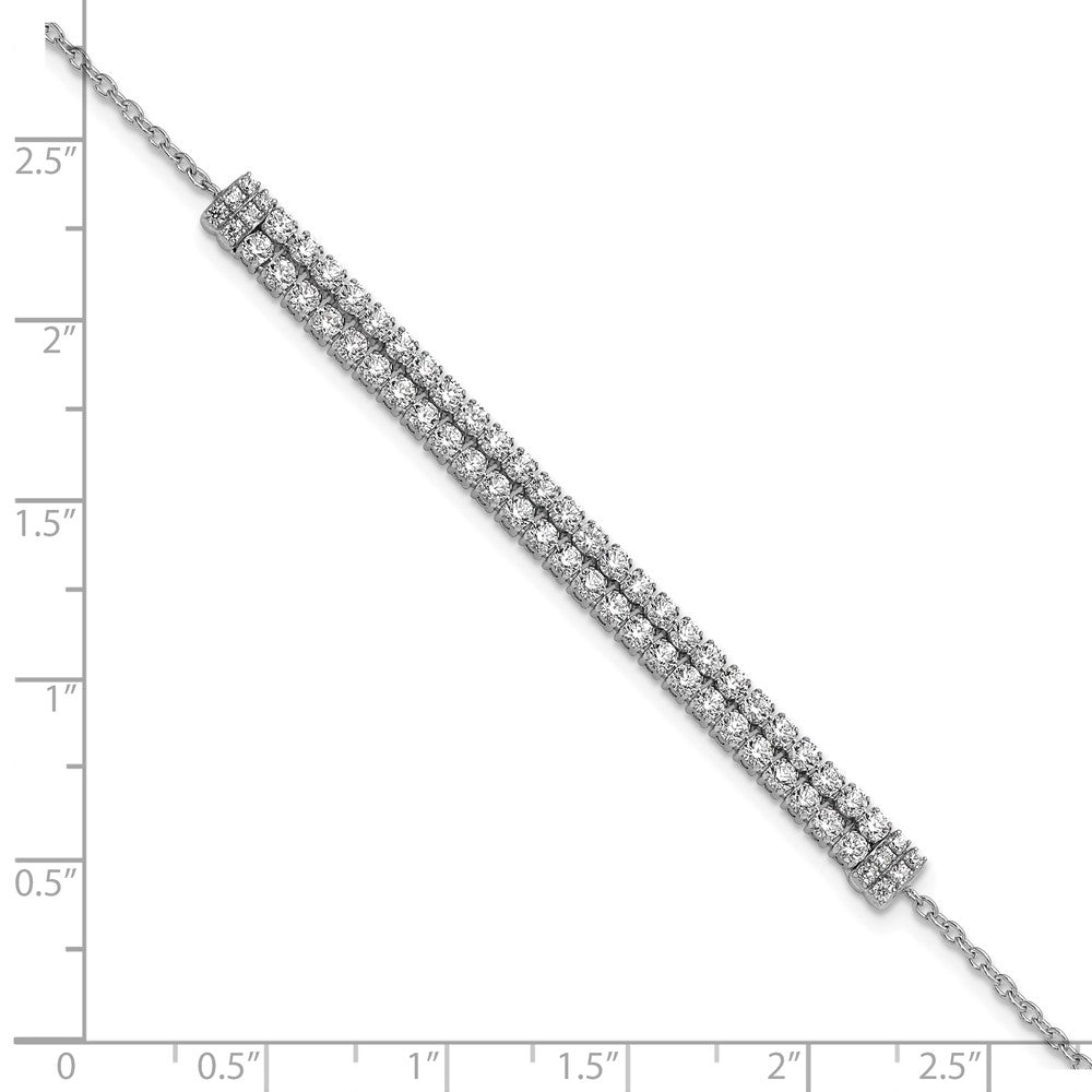 14kw 2 3/8 ct Lab Grown Dia VS/SI+ G+ Comp 6.5in w/ 1in ext Bracelet