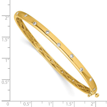 14k 3/4ct Lab Grown Diamond VS/SI+ G+ Comp Bangle Bracelet