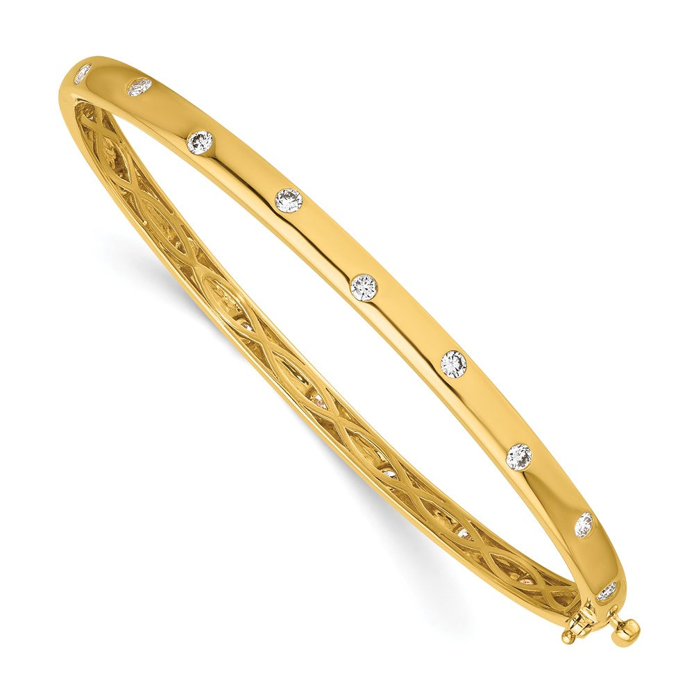 14k 3/4ct Lab Grown Diamond VS/SI+ G+ Comp Bangle Bracelet
